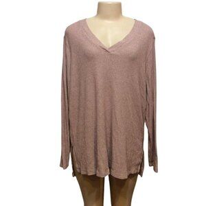 Ava&Viv Pink Long Sleeve Sweater 2X sku3